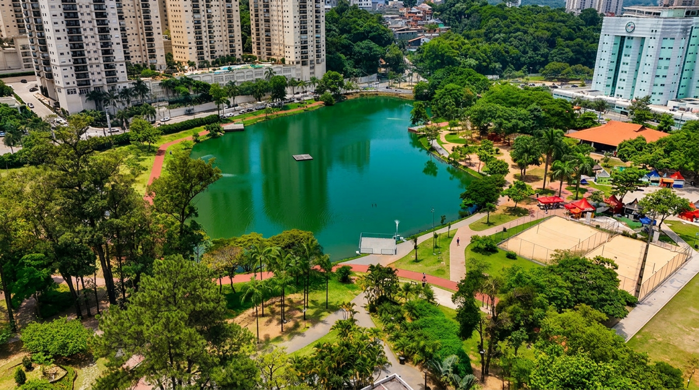 Vista do Parque Municipal Dom José, em frente ao empreendimento